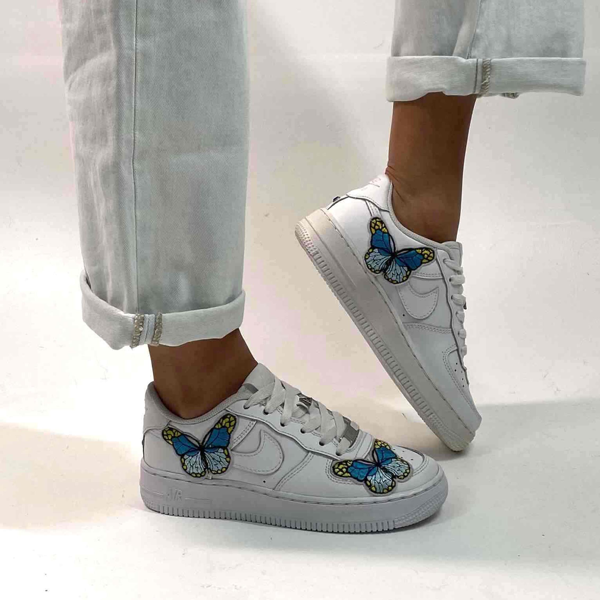 Custom butterfly embroidered nike air hotsell force 1 low