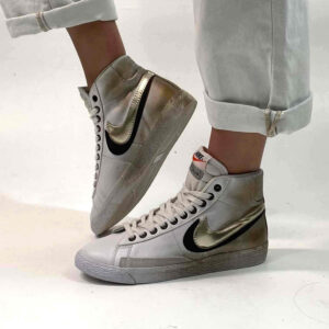 Nike Blazer Customized Vernice e Doppio Baffo Oro