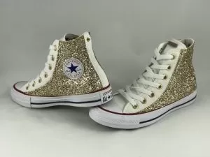 Converse All Star Personalizzate Glitter Oro