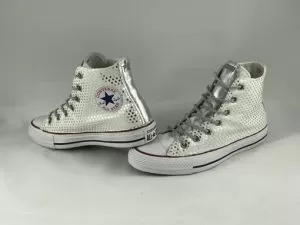 Converse All Star Personalizzate Pois & Stellina Argento