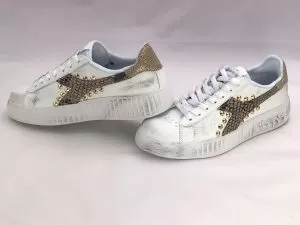 Diadora Personalizzate Game Step Oro & Tessuto Squamato