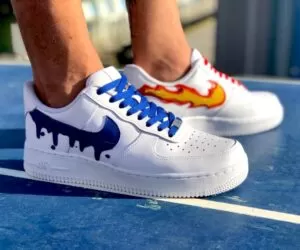 heavy flame coverage Nike Air Force One Custom | LLab Scarpe Personalizzate