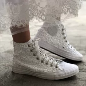All Star Sposa: scarpe personalizzate matrimonio | LLab Scarpe Custom مثلث الماسونية