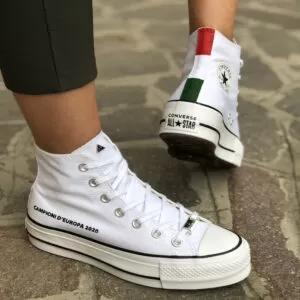 Converse All Star Personalizzate Platform Italia Campione Europa 2020