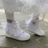 Converse All Star Personalizzate Move Platform Sposa Rose, Pizzo, Perle