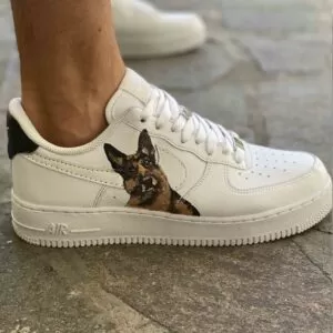 Nike Air Force One Custom Dipinte A Mano Pastore Tedesco