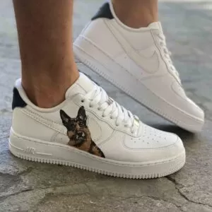Nike Air Force One Custom Dipinte A Mano Pastore Tedesco