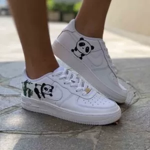 Nike Air Force One Custom Dipinte A Mano Panda