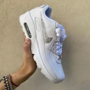 Custom Air Max Swoosh Strass e Lacci Raso