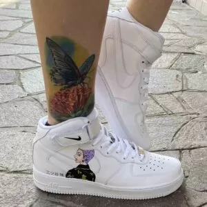 Nike Air Force 1 Custom Mid Custom Dipinte Manga
