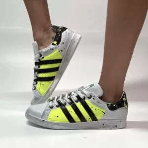 Adidas Stan Smith Personalizzate Dirty Fluo Giallo