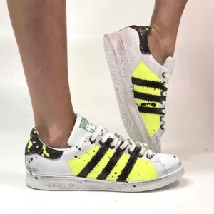 Adidas Stan Smith Personalizzate Dirty Fluo Giallo