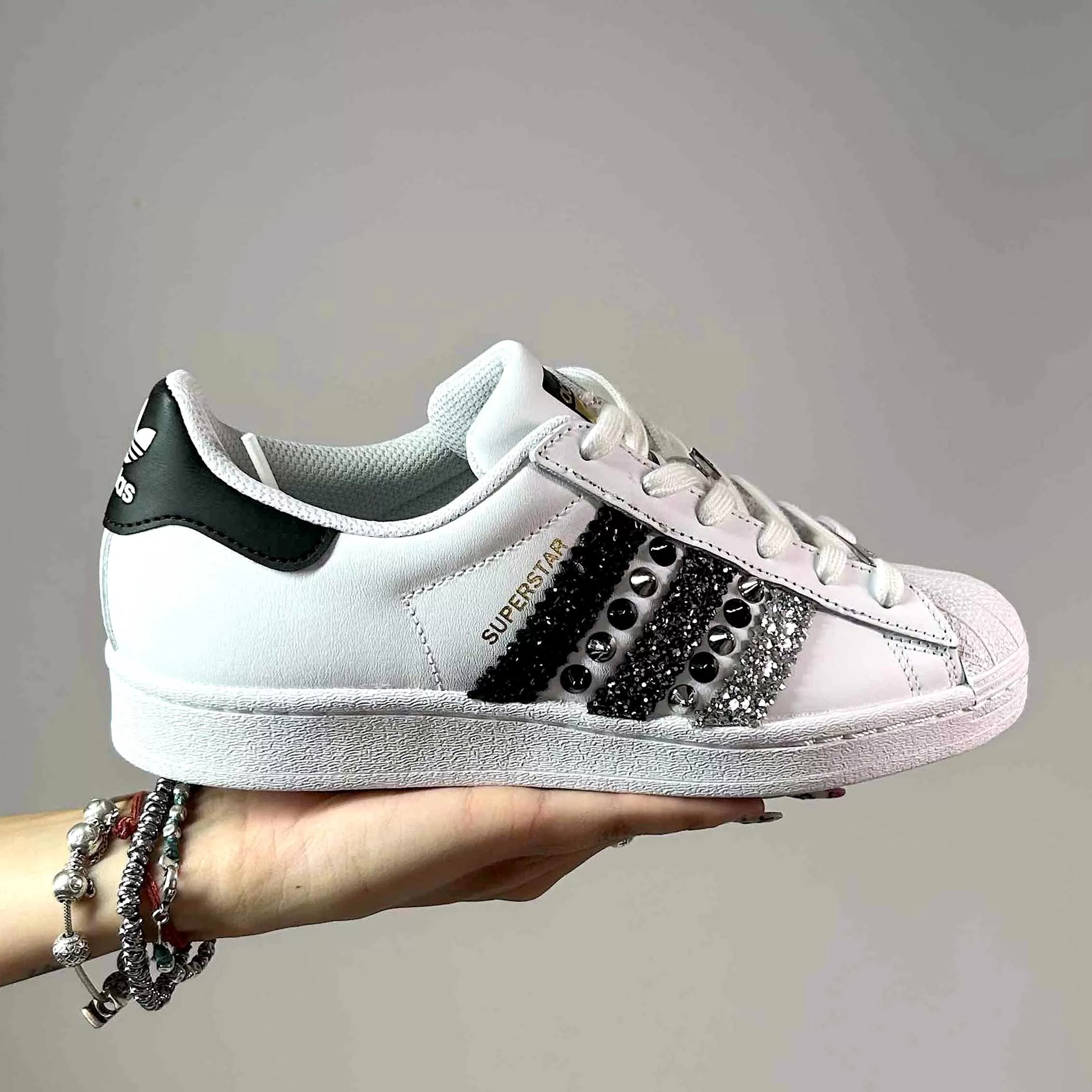 Adidas Superstar Personalizzate Glitter e Borchie “Eclipse” VOL 2
