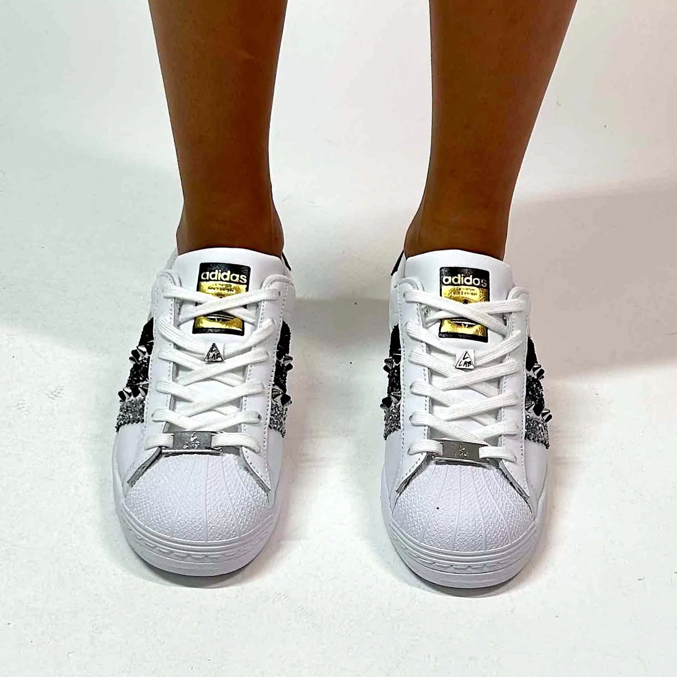Adidas Superstar Personalizzate Glitter e Borchie “Eclipse” VOL 2
