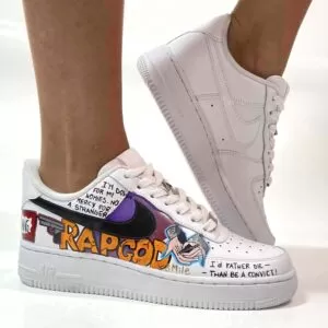 Nike Air Force One Custom Dipinte A Mano Rap