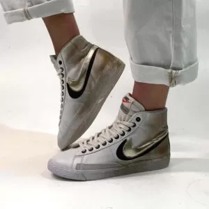 Nike Blazer Customized Vernice e Doppio Baffo Oro